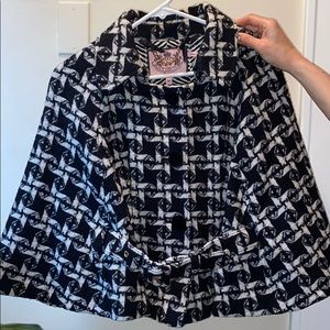 Juicy couture cape wool jacket